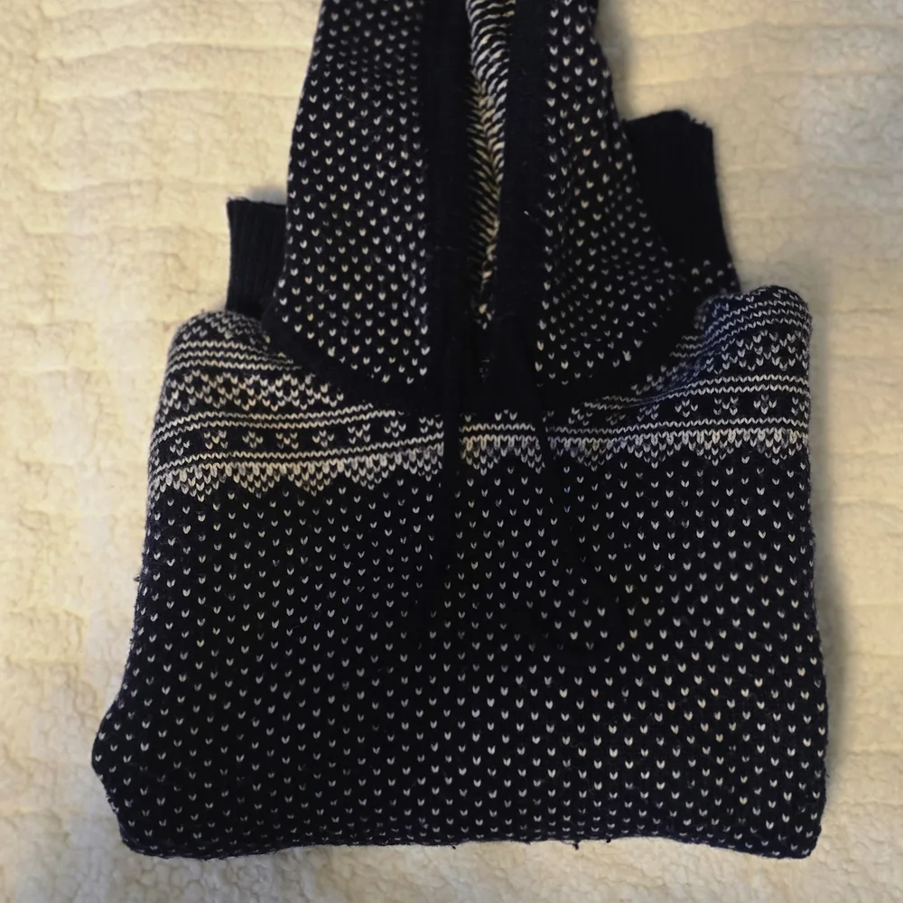 J Crew Mercantile Lambswool Blend FairIsle Hooded Sweater Size S/M (*Was Size L) - Picture 5 of 13